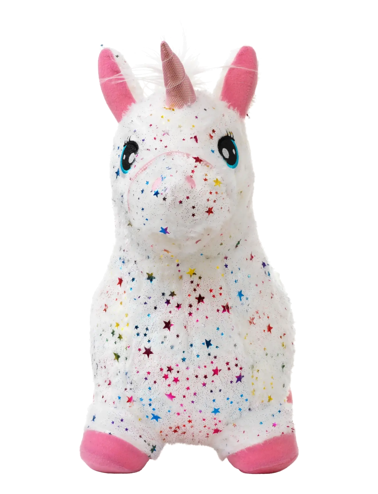 KREA - KREA Hop And Bounce Plush Unicorn w white hair - gåbiler - multi - 3