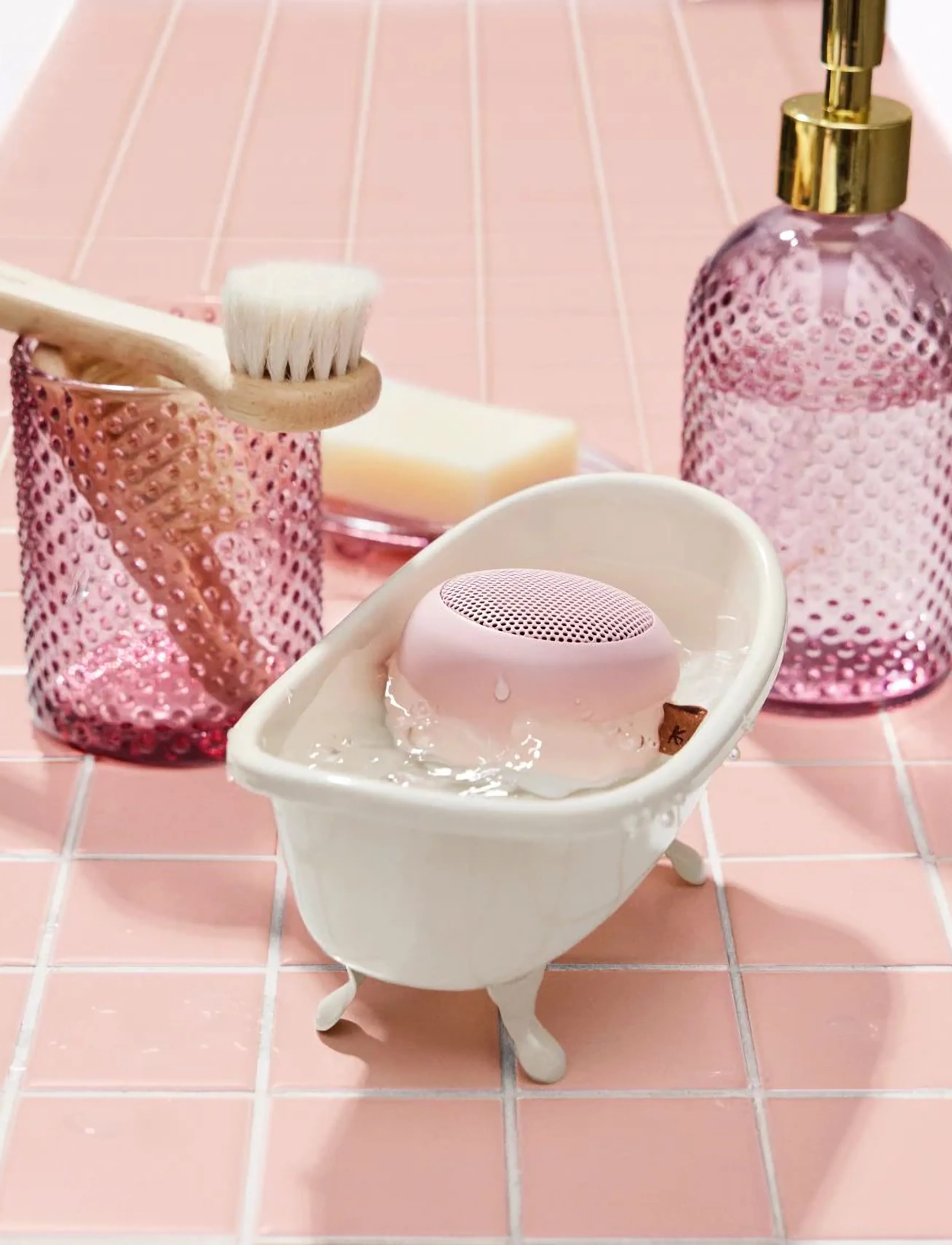 Kreafunk Alight Bluetooth Højttaler, 6.4X 6.4X 5.1 cm, Pink, Hjemmeelektronik > Højttalere, Unisex