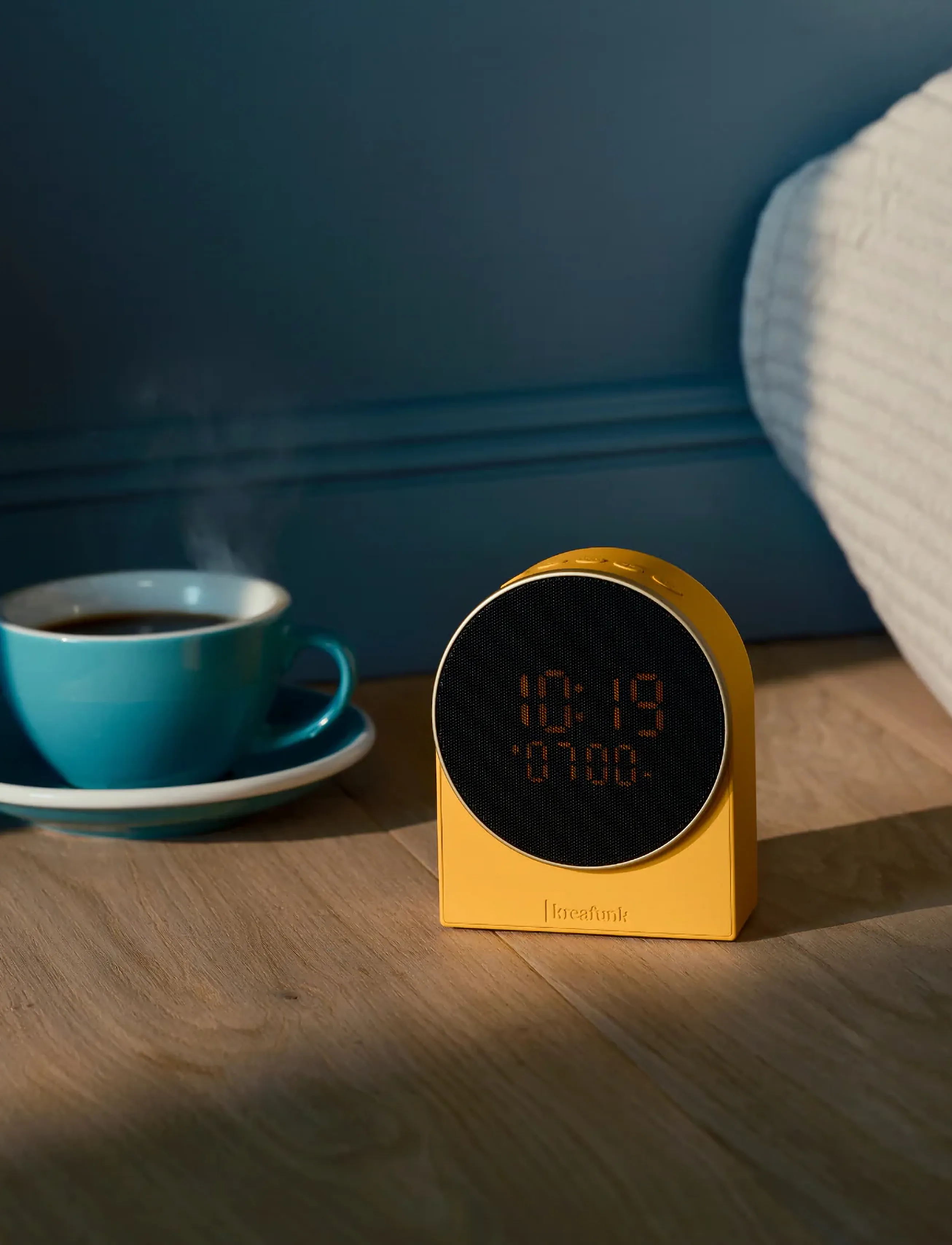Kreafunk Ivy Vækkeur, 9.0X 4.6X 11.0 cm, Watches, Gelb - Alarm Clocks, Homeware