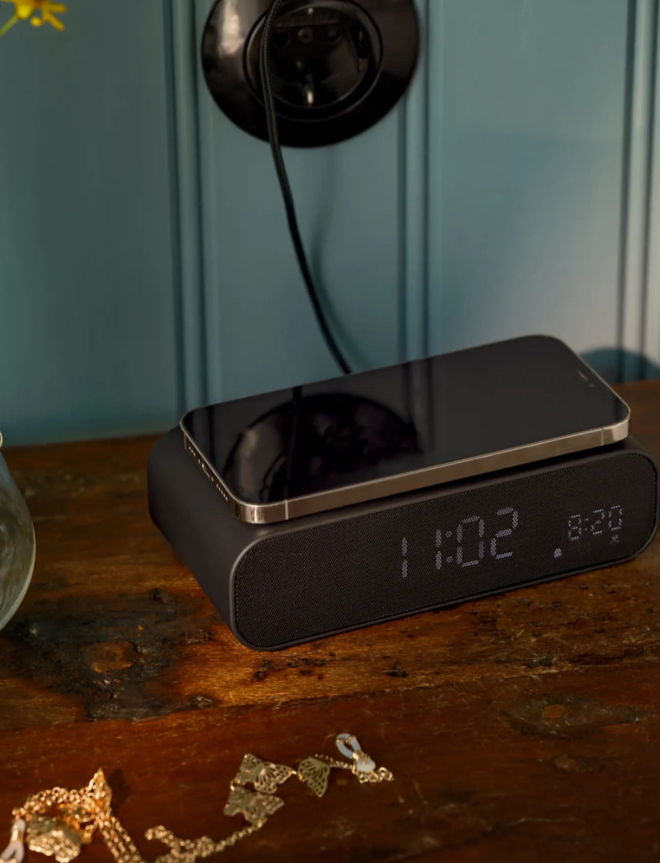 Kreafunk Wakie Vækkeur, 16.0X 8.0X 4.5 cm, Watches, Schwarz - Alarm Clocks, Homeware