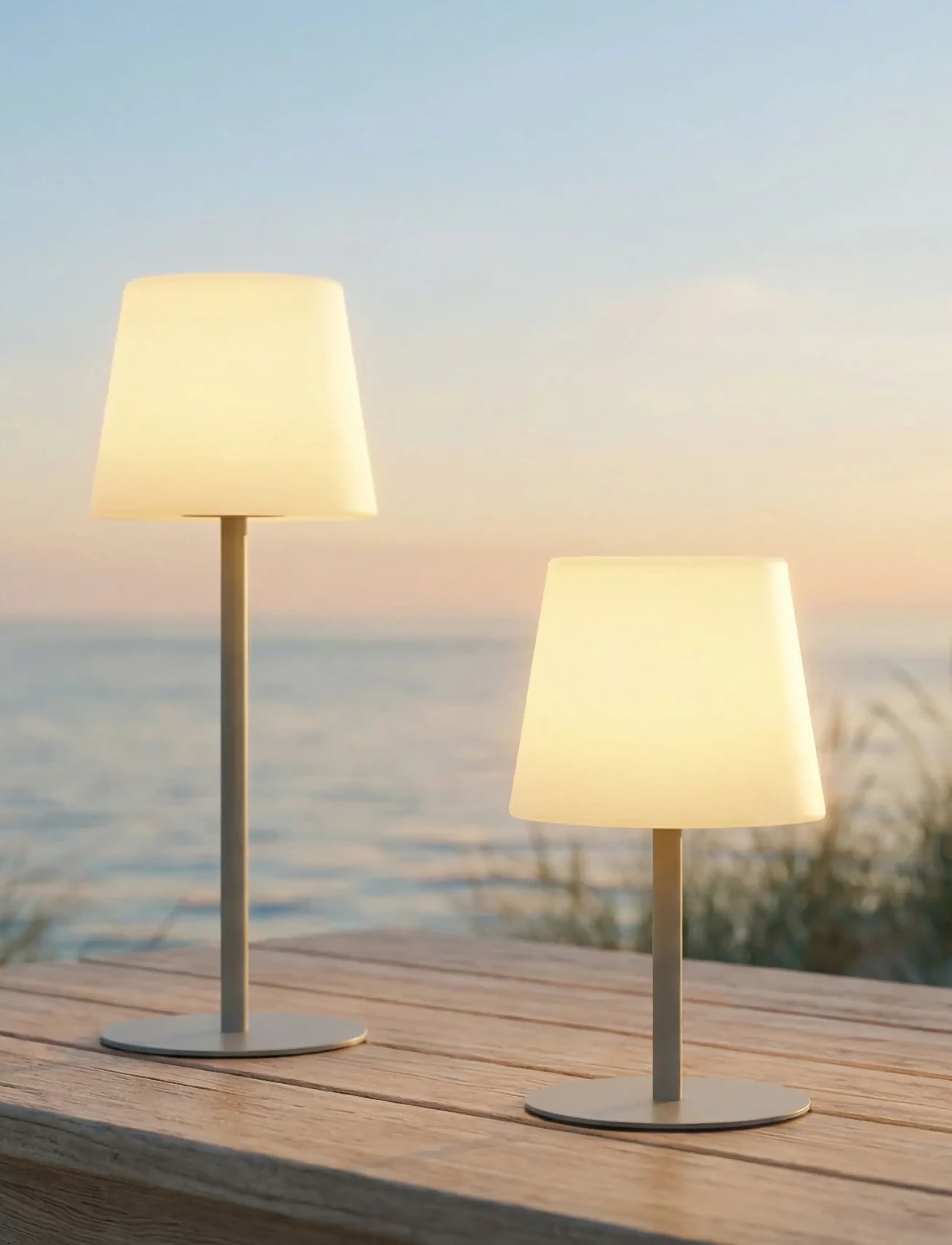 Kreafunk - Arc trådløs solcellelampe - transportable lamper - ivory sand - 2