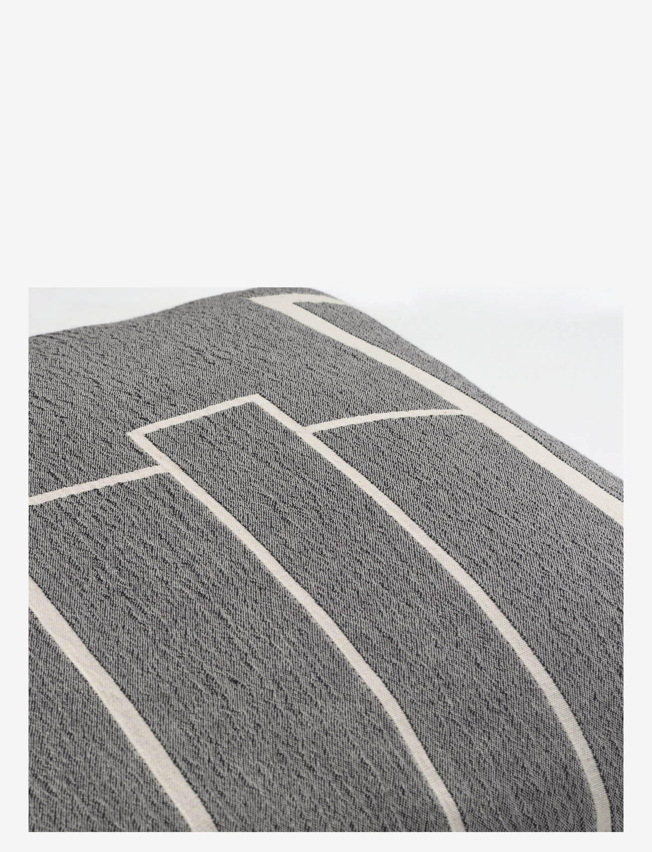 Kristina Dam Studio - Architecture Cushion - Cotton - cushions - black melange/off white - 1
