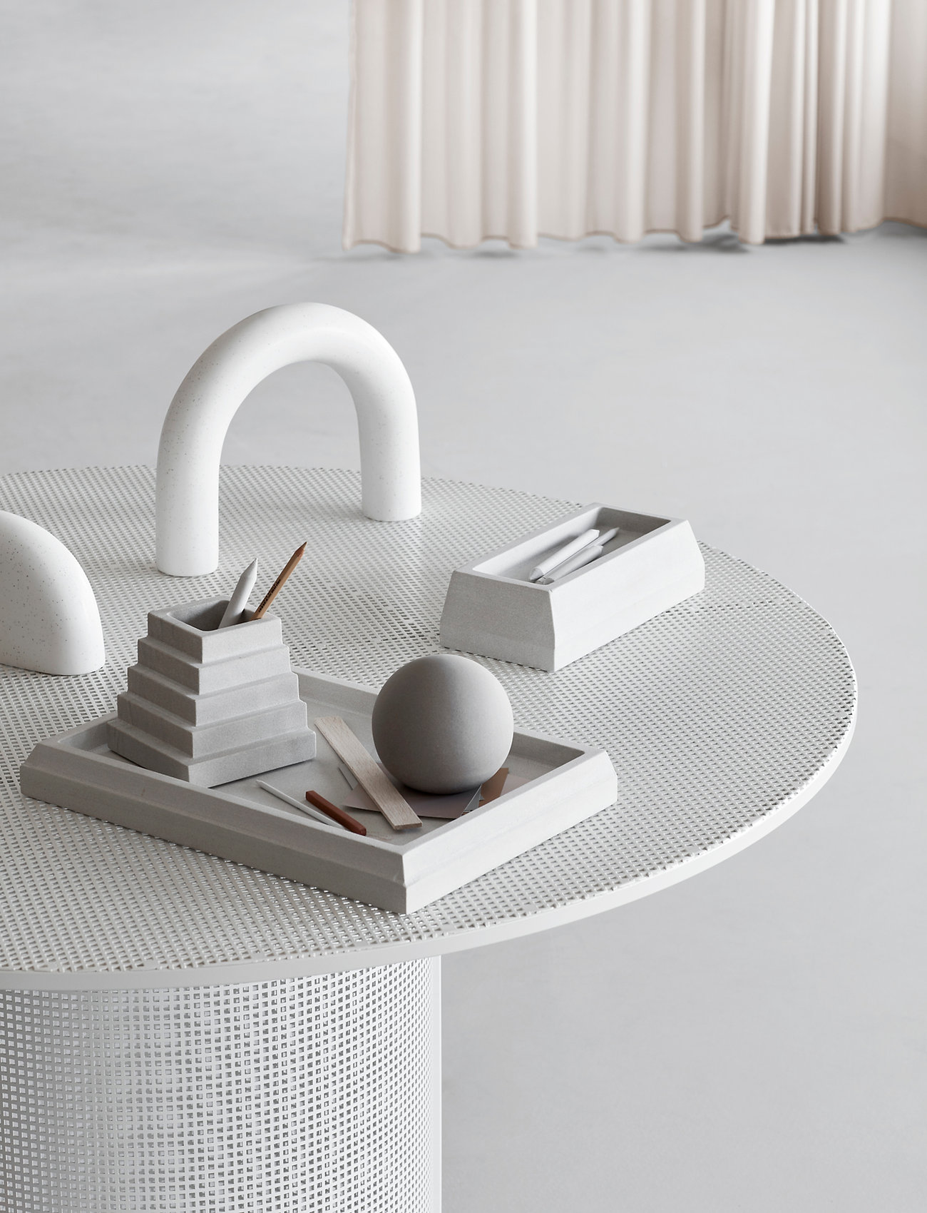 Kristina Dam Studio - Cupola Sculpture - Earthware - figury i rzeźby - off white - 4