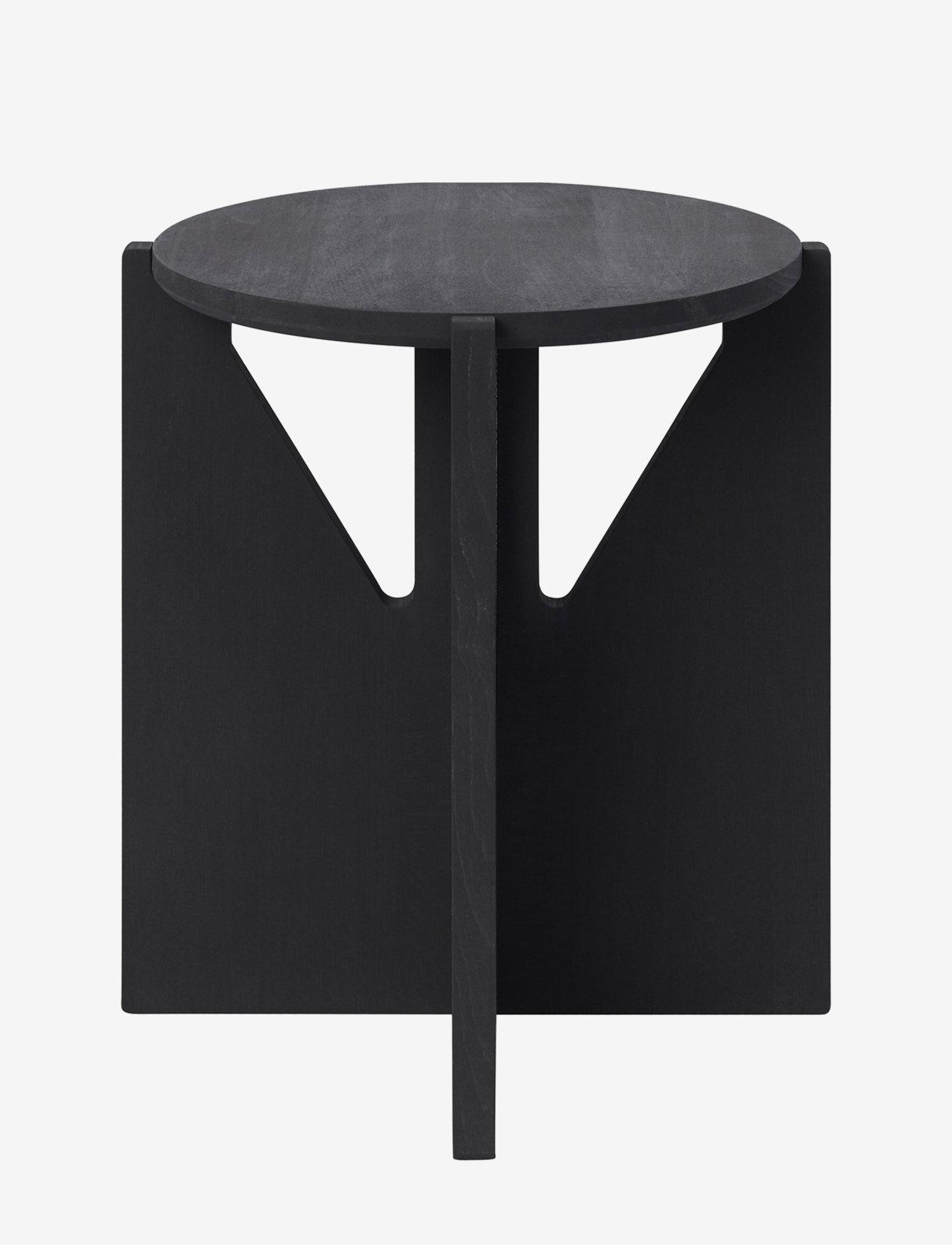 Kristina Dam Studio - Simple Stool - sideborde og små borde - black painted wood - 0
