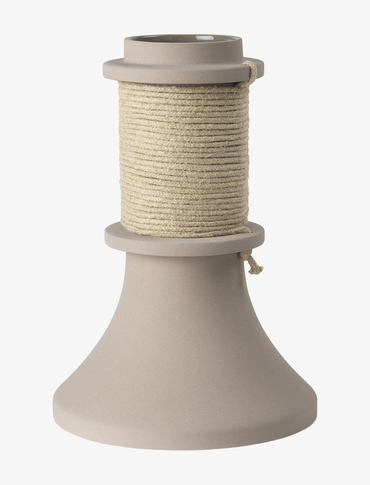 Kristina Dam Studio Rope Vase Stoneware / Flagline, H32.5 cm, Vases, Beige - Big Homeware