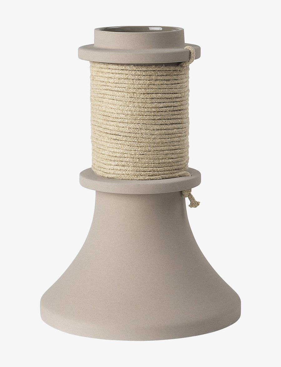 Kristina Dam Studio - Rope Vase Stoneware / Flagline - vasen - beige engobe - 0