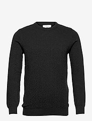 Kronstadt - Carlo Cotton knit - basisstrikkeplagg - charcoal mel - 0