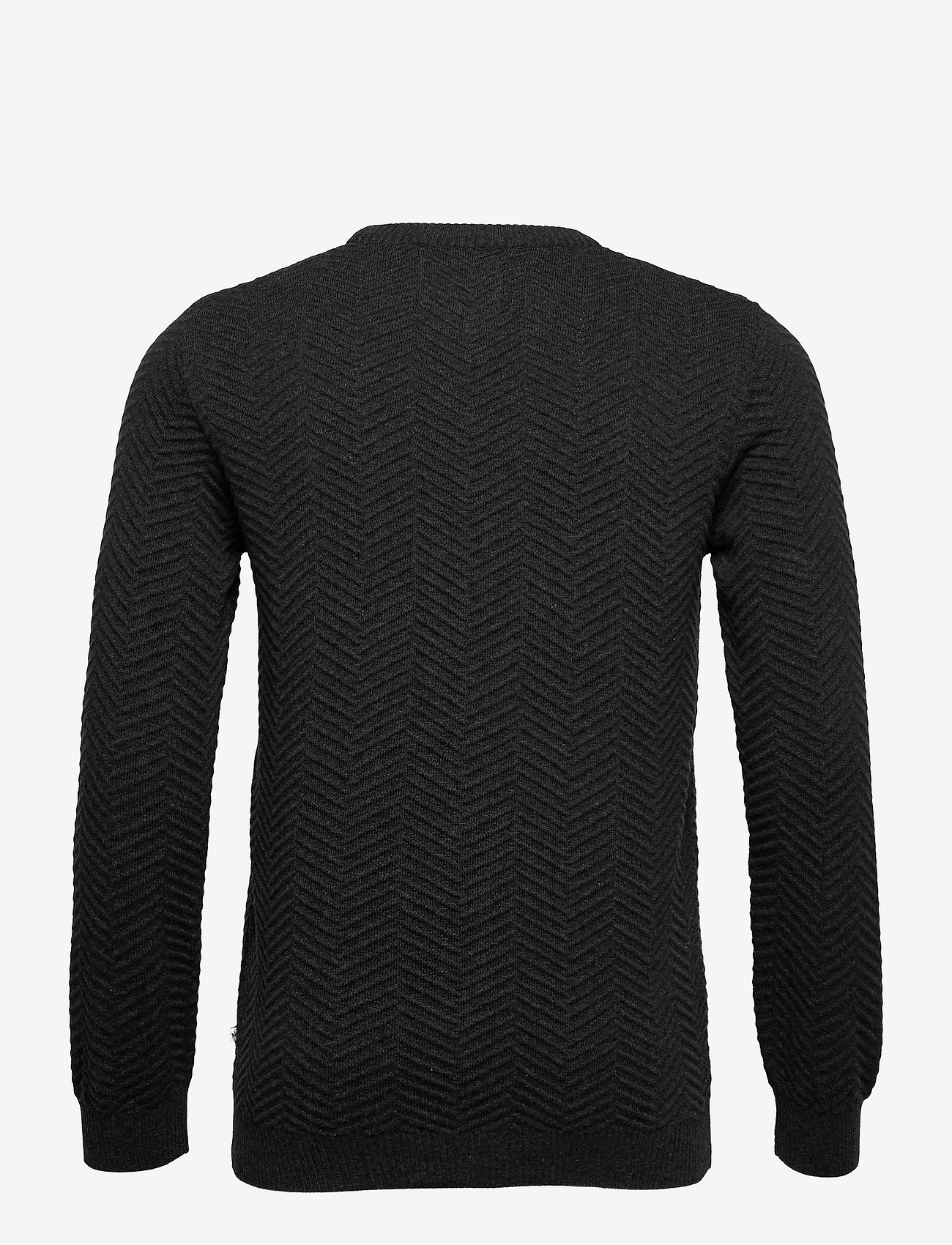 Kronstadt - Carlo Cotton knit - basisstrikkeplagg - charcoal mel - 1