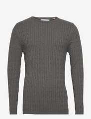 Cable Cotton knit - ANTHRACITE
