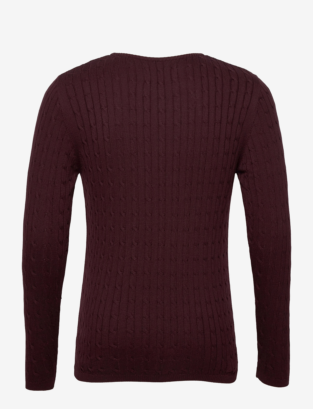 Kronstadt - Cable Cotton knit - megzti laisvalaikio drabužiai - bordeaux mel - 1