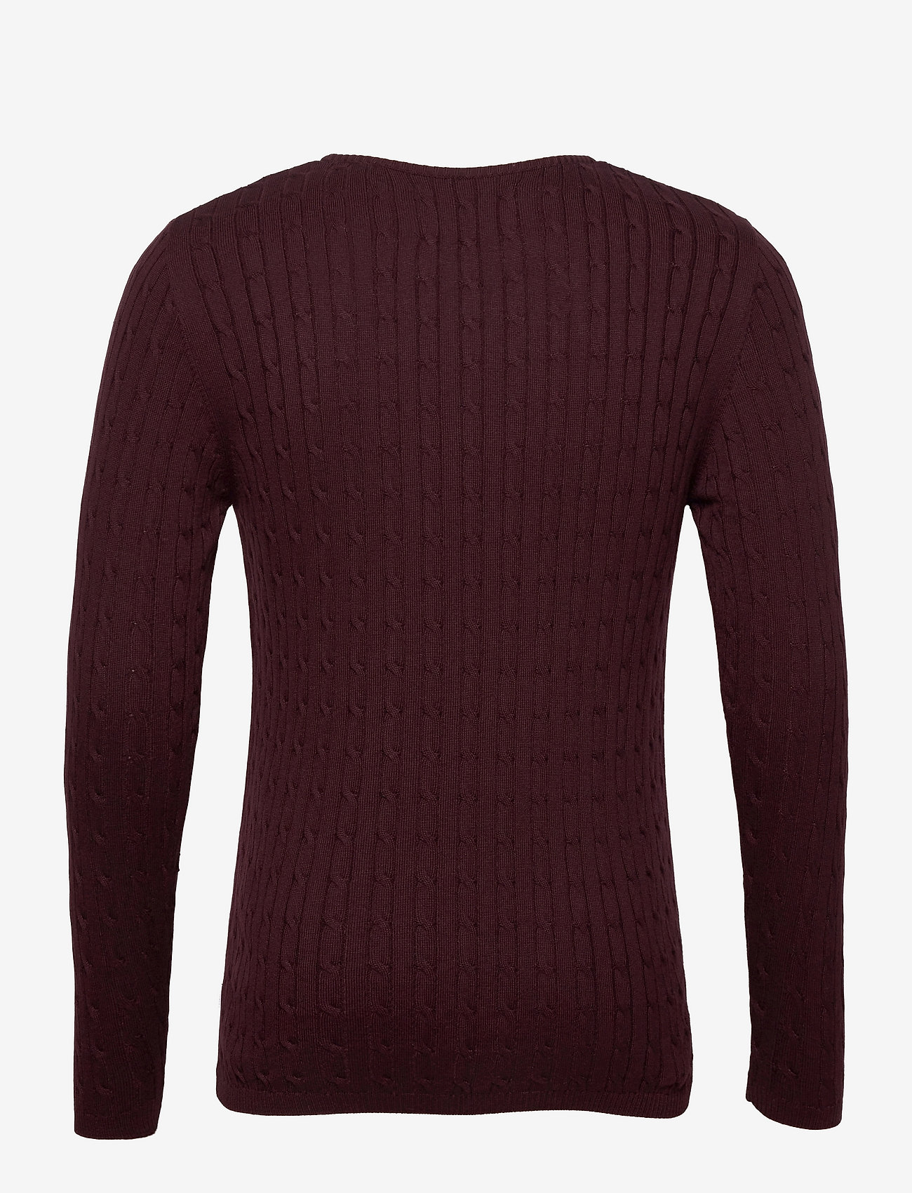 Kronstadt - Cable Cotton knit - bordeaux mel - 1