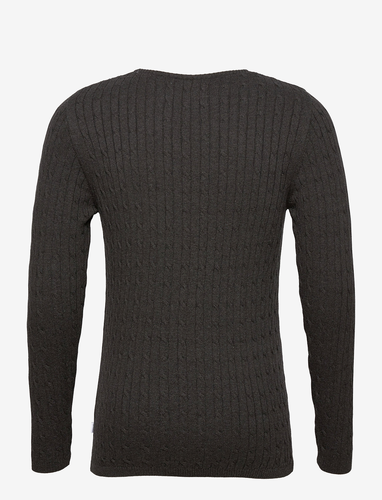 Kronstadt - Cable Cotton knit - basic gebreide truien - charcoal - 1