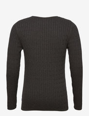 Kronstadt - Cable Cotton knit - basisstrikkeplagg - charcoal - 1