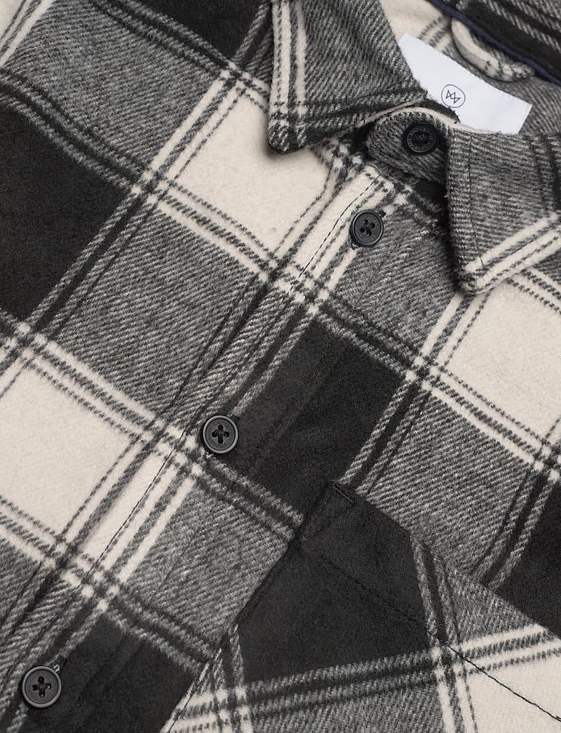 Ramon Overshirt Check BLACK OFF WHITE - Main Image