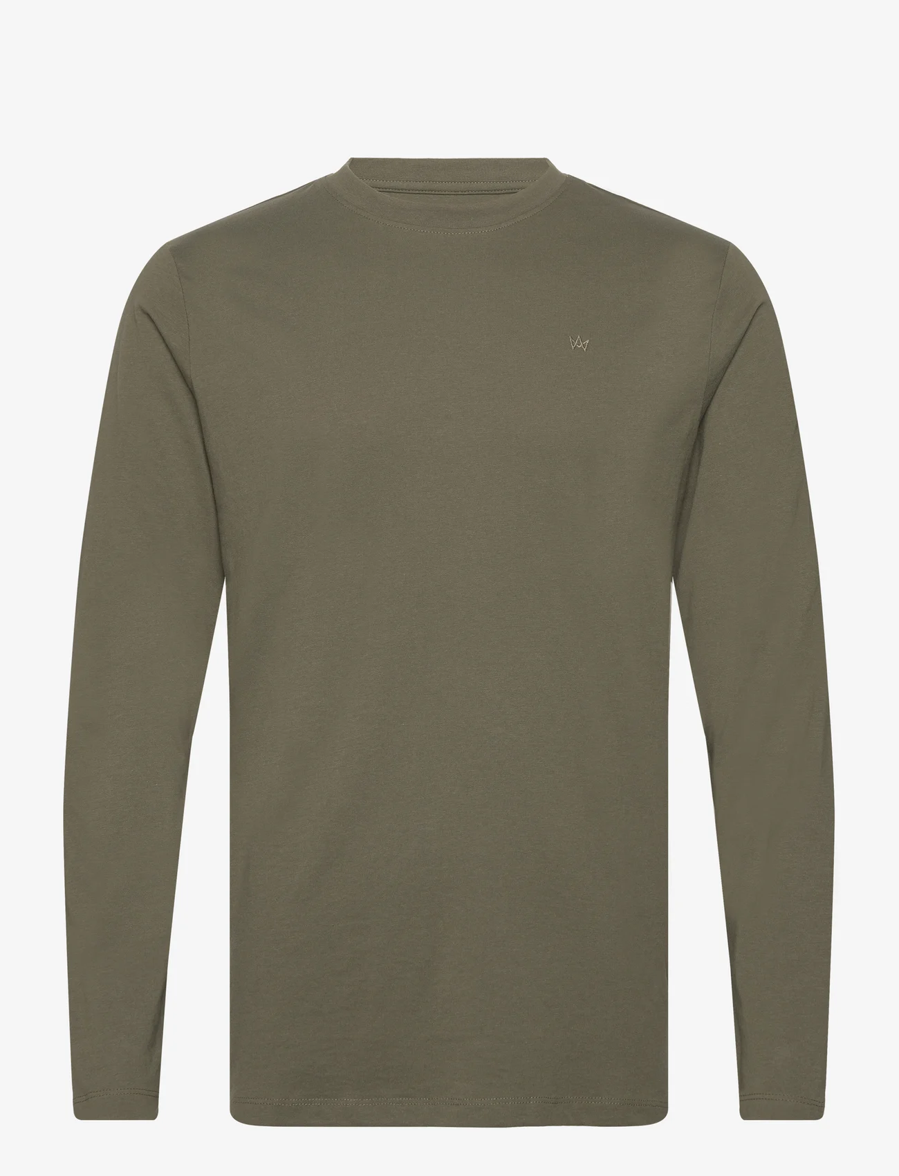 Kronstadt - Timmi Organic Recycle L/S tee - basic t-shirts - army - 0
