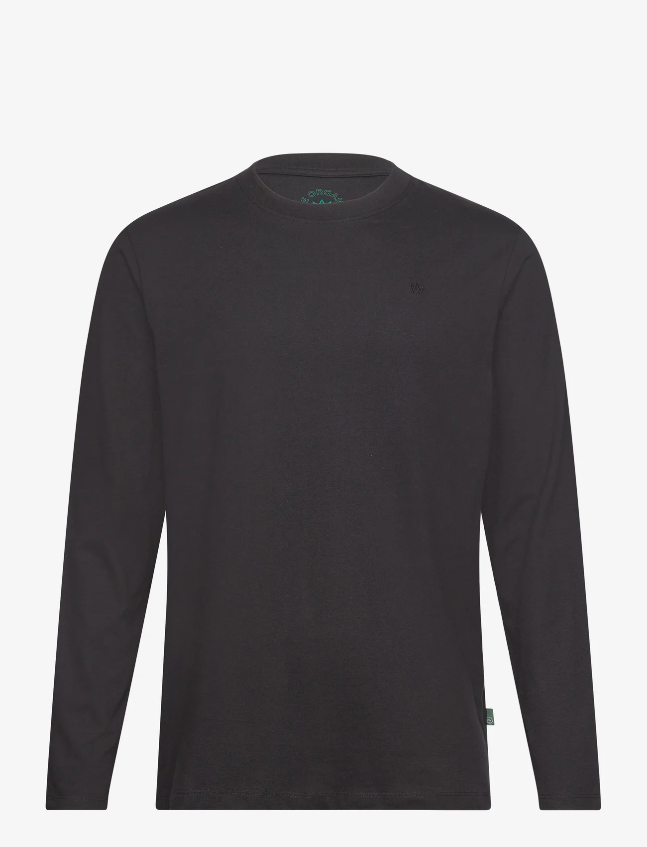 Kronstadt - Timmi Organic Recycle L/S tee - basic t-shirts - black - 0