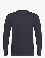 Kronstadt - Timmi Organic Recycle L/S tee - basic t-shirts - navy - 0