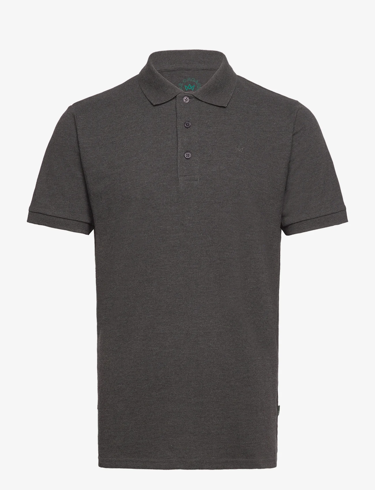 Kronstadt - Albert ss Organic recycle - polo shirts - charcoal - 0