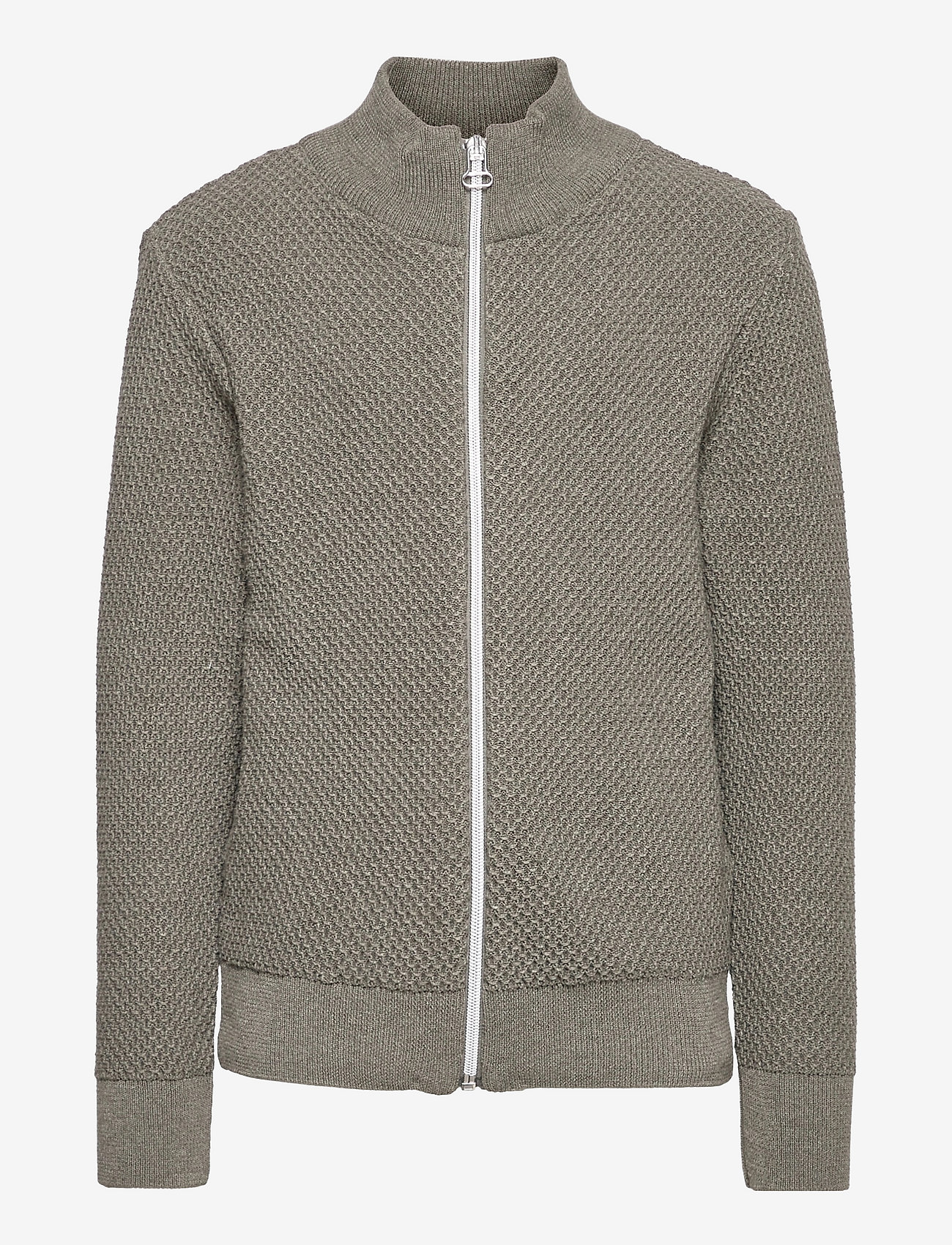 Gavin Kids Zip knit - ARMY MEL