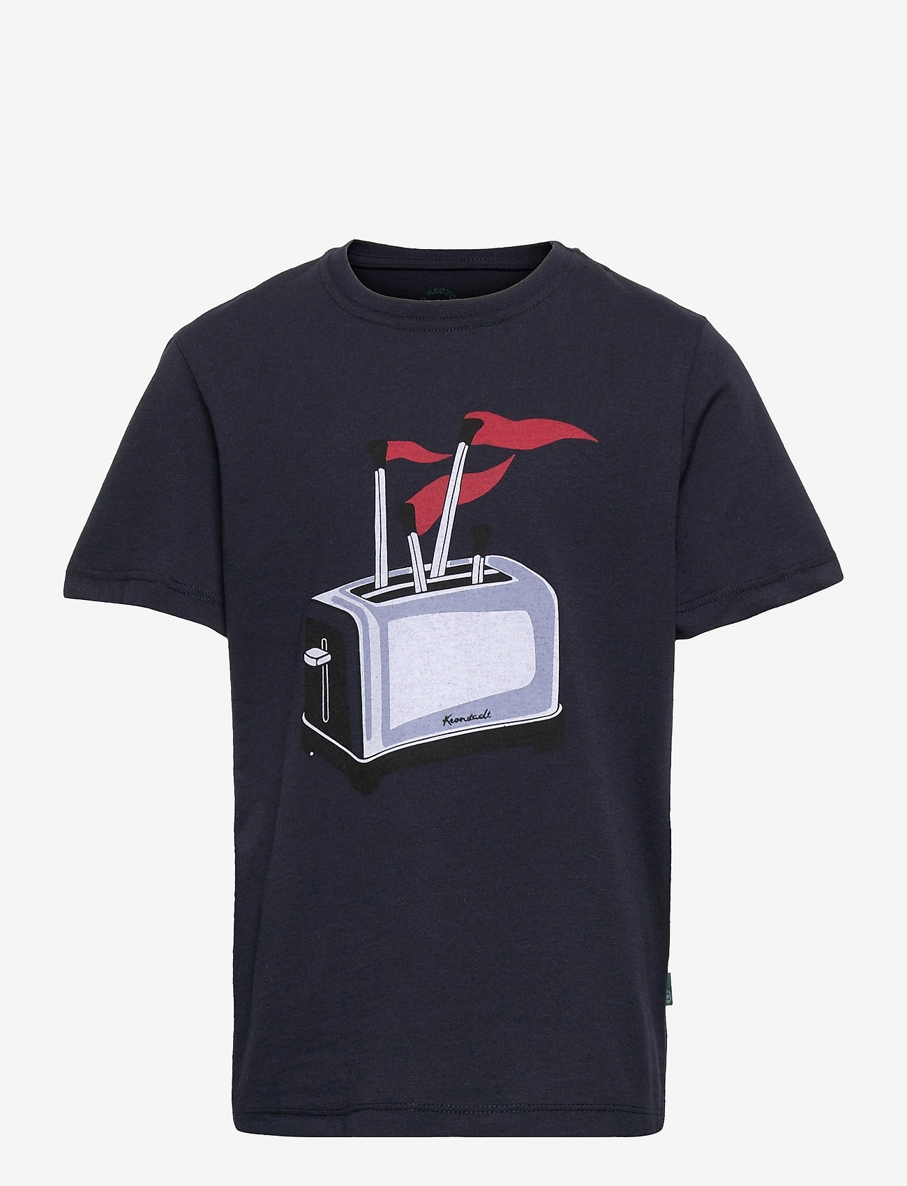 Kronstadt - Timmi Kids Organic/Recycled print tee - navy - 0