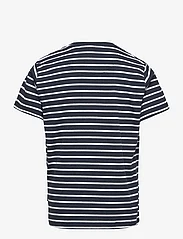 Kronstadt - Timmi Kids Organic/Recycled striped t-shirt - trumpomis rankovėmis - navy / white - 1
