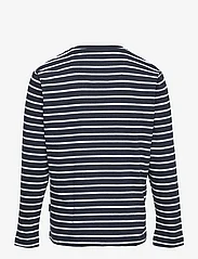 Kronstadt - Timmi Kids Organic/Recycled L/S stripe tee - pitkähihaiset paidat - navy / white - 1