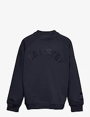 Kronstadt - Harald Organic/Recycled logo crew sweat - sweatshirts & huvtröjor - navy - 0