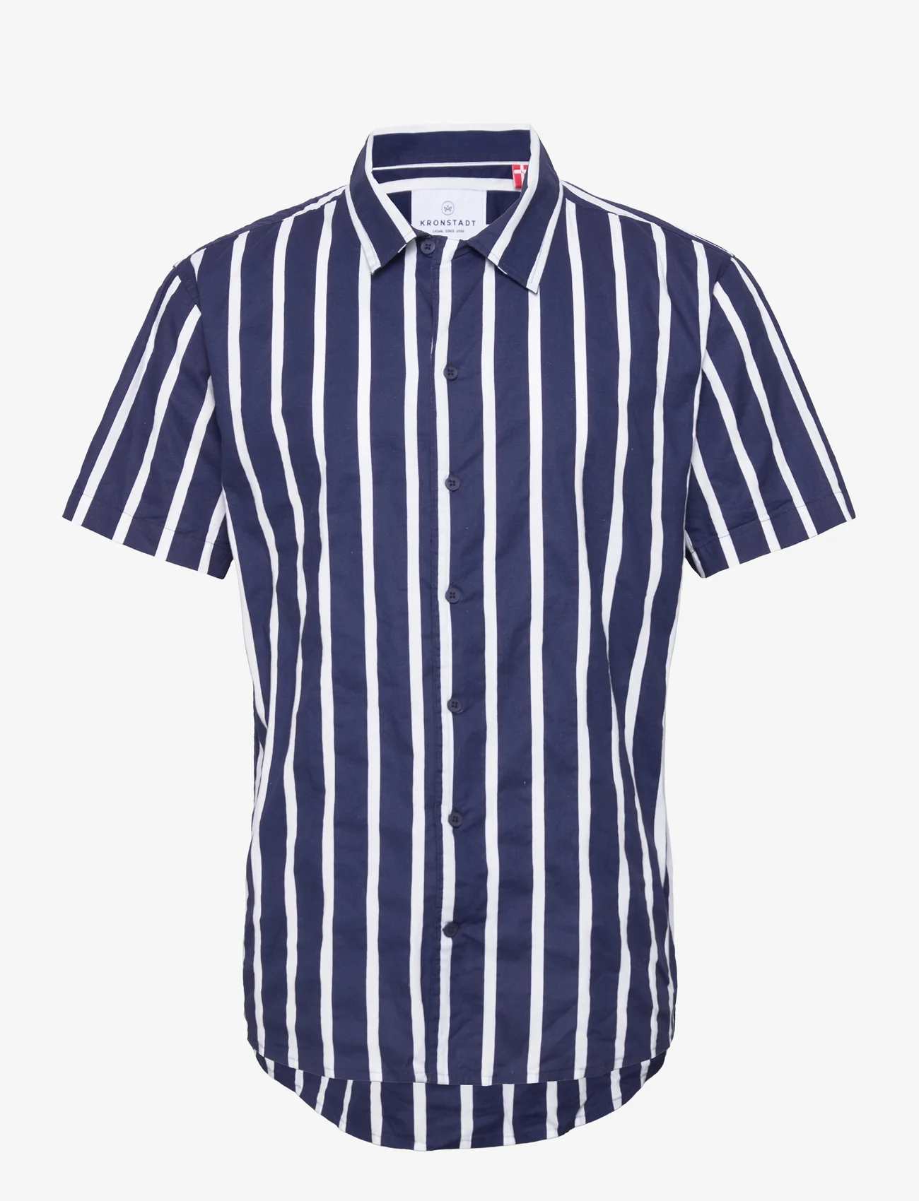 Kronstadt - Cuba s/s Gr.87 - kortermede skjorter - dark blue / white - 0