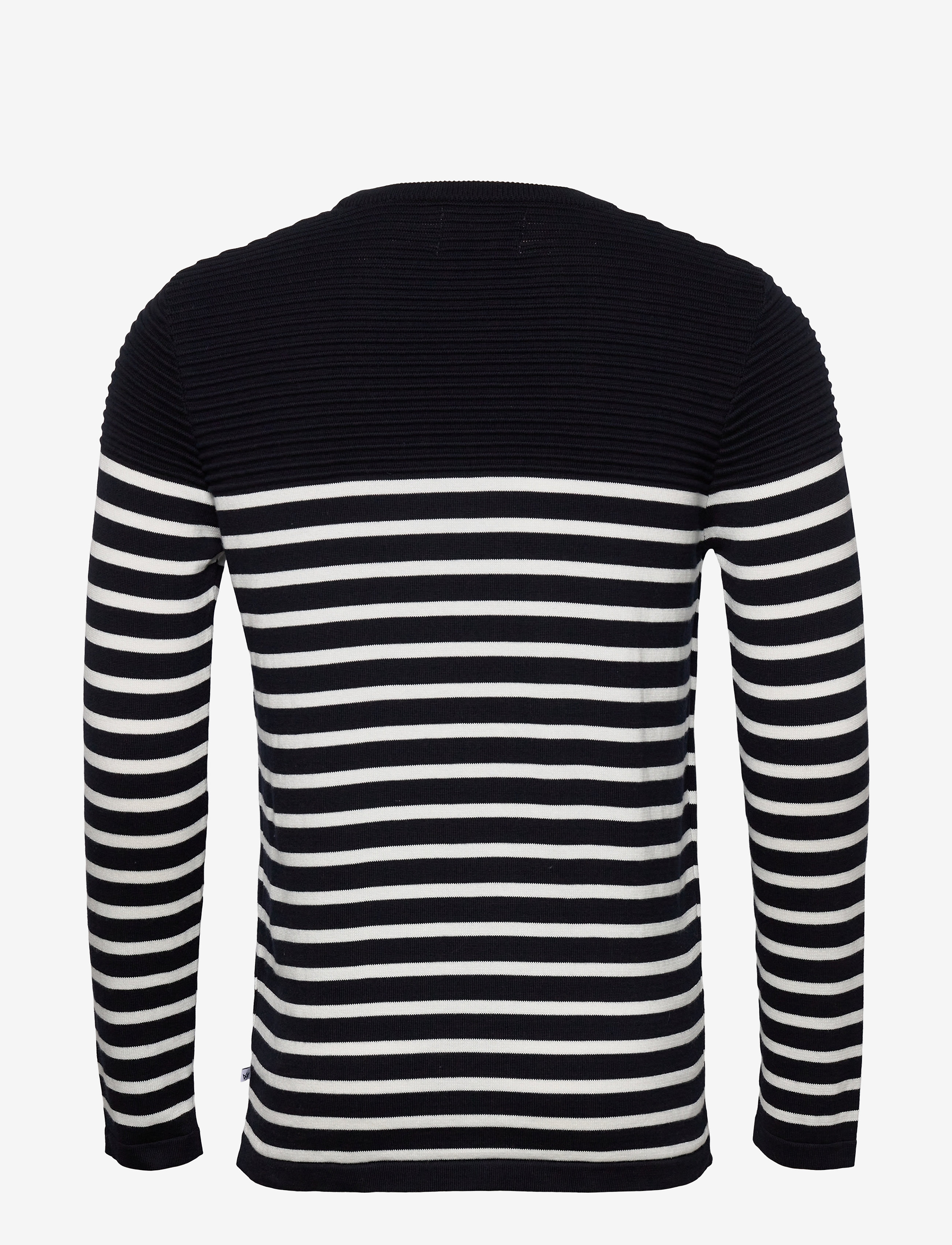 Kronstadt - Link Cotton stripe knit - navy / off white - 1