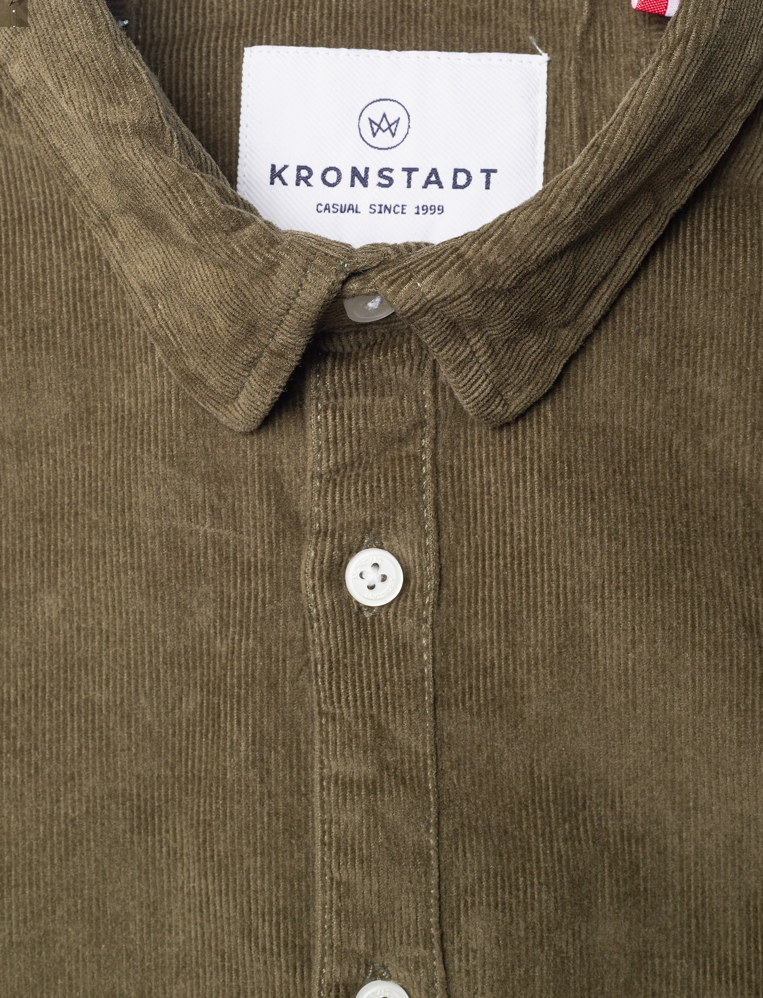 Kronstadt - Johan Corduroy shirt - olive green - 3