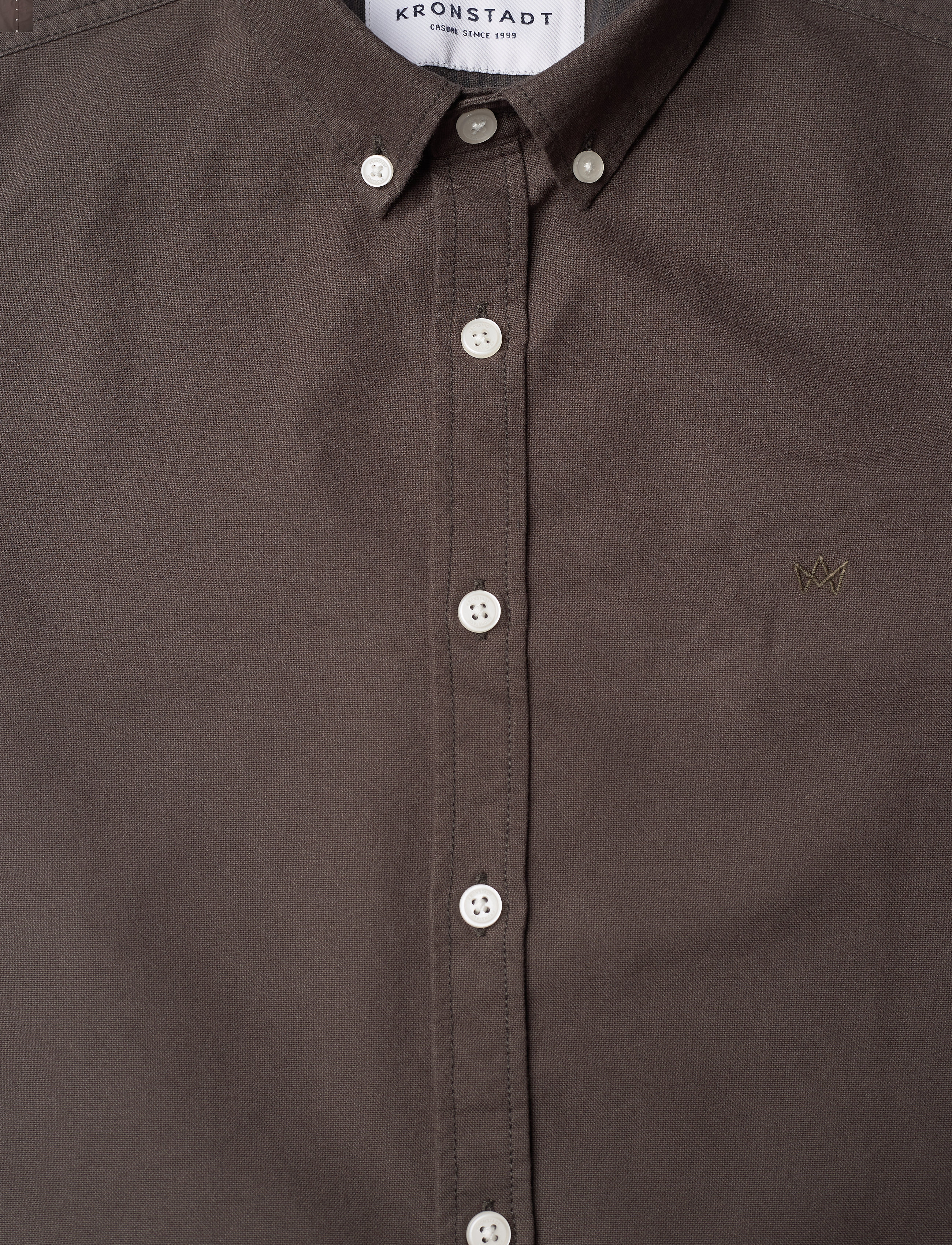 Kronstadt - Johan Oxford washed shirt - army - 2