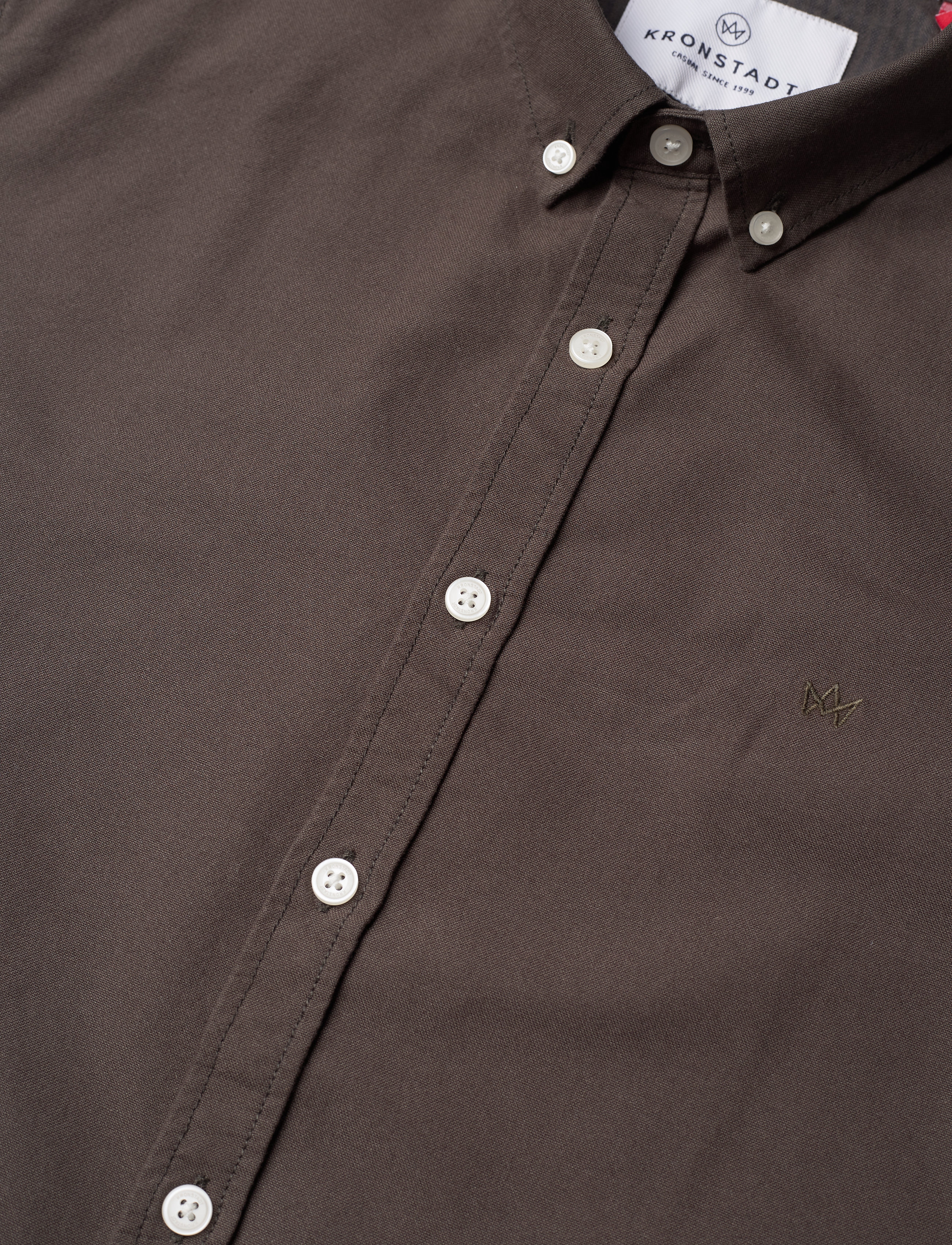 Kronstadt - Johan Oxford washed shirt - army - 3