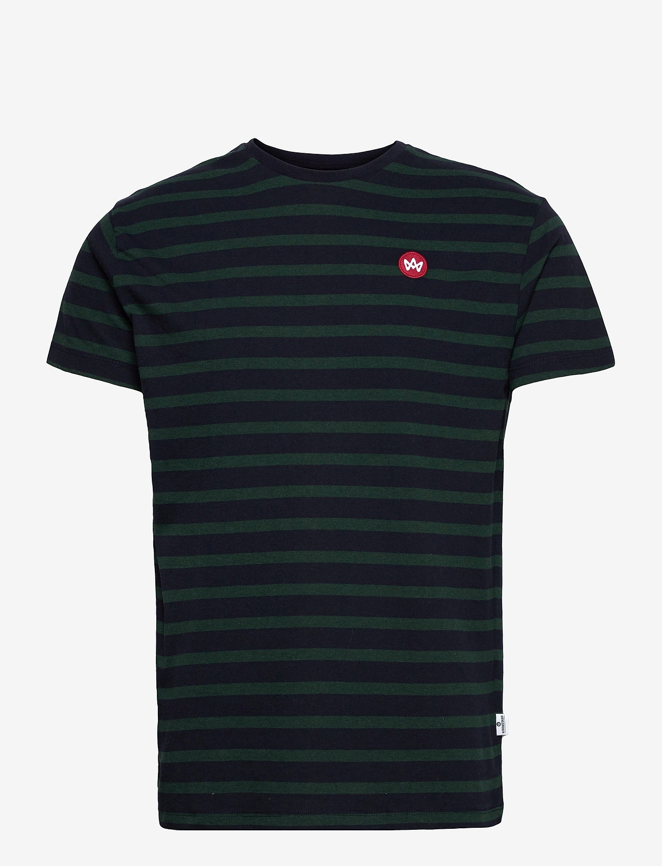 Kronstadt - Navey Recycled cotton t-shirt - khaki/navy - 0