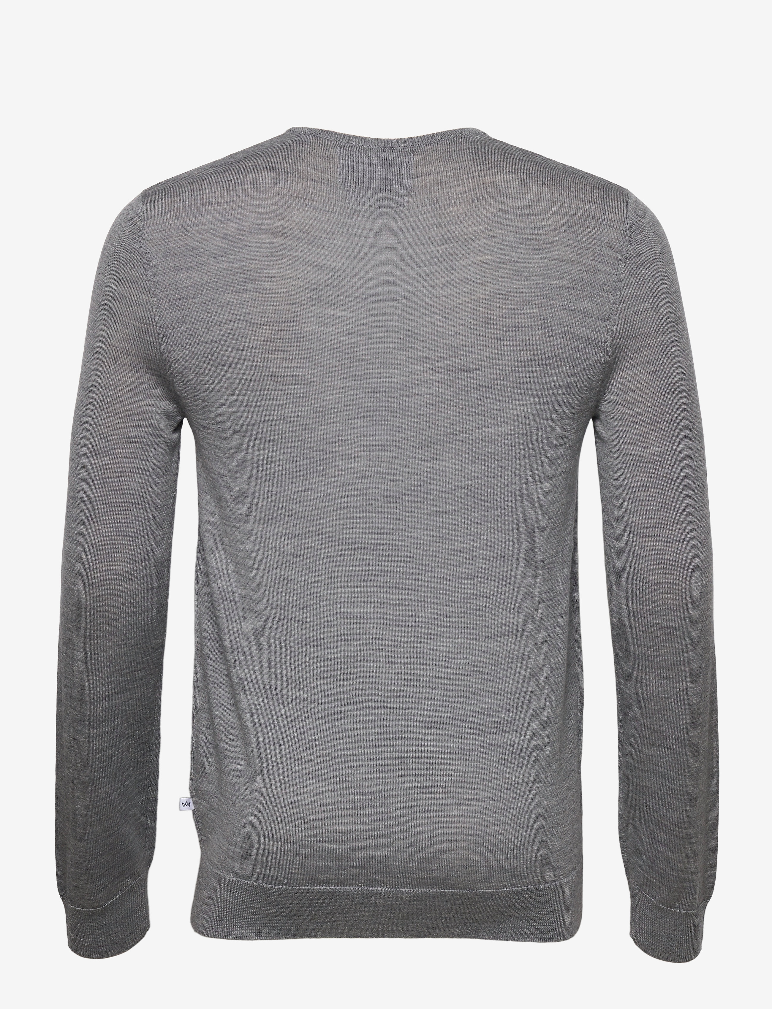 Kronstadt - Johs Merino crew neck knit - grey mel - 1