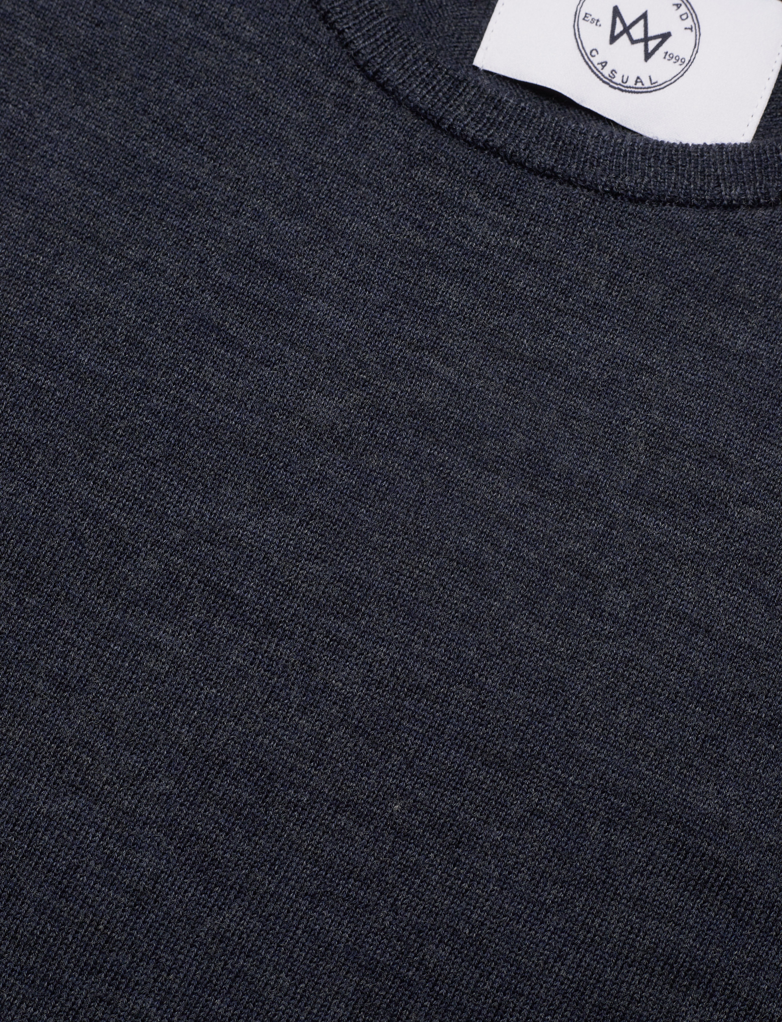 Kronstadt - Johs Merino crew neck knit - indigo - 2