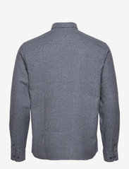 Kronstadt - Johan Herringbone flannel shirt - tavalised t-särgid - navy - 1