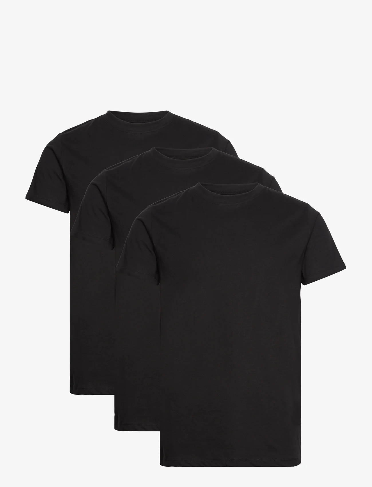Kronstadt - Elon Organic/Recycled 3-pack t-shirt - basis-t-skjorter - black/black/black - 0