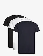 Elon Organic/Recycled 3-pack t-shirt - NAVY/WHITE/BLACK