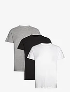 Elon Organic/Recycled 3-pack t-shirt - WHITE/BLACK/GREY