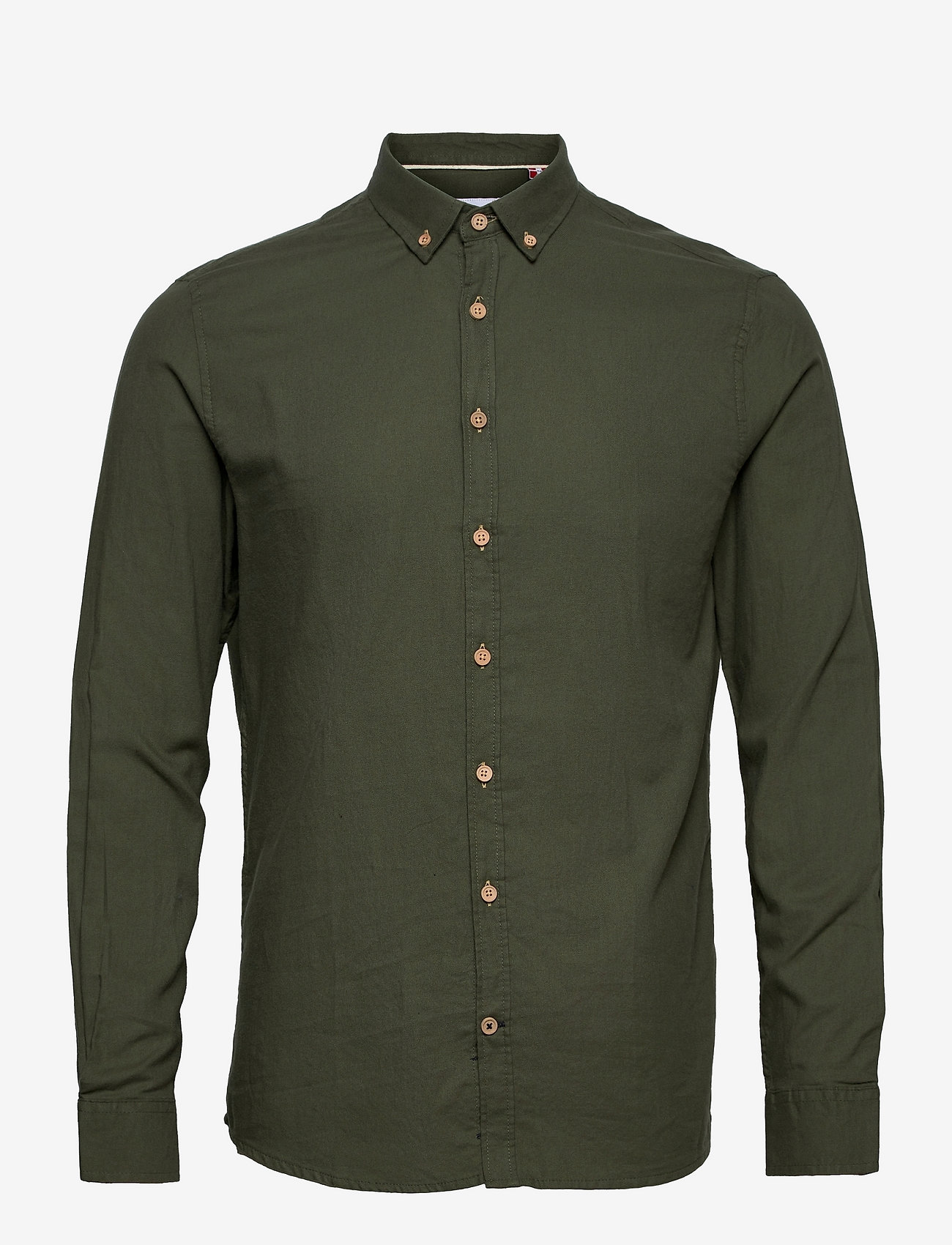 Kronstadt - Dean Diego Cotton shirt - laisvalaikio marškiniai - army - 0