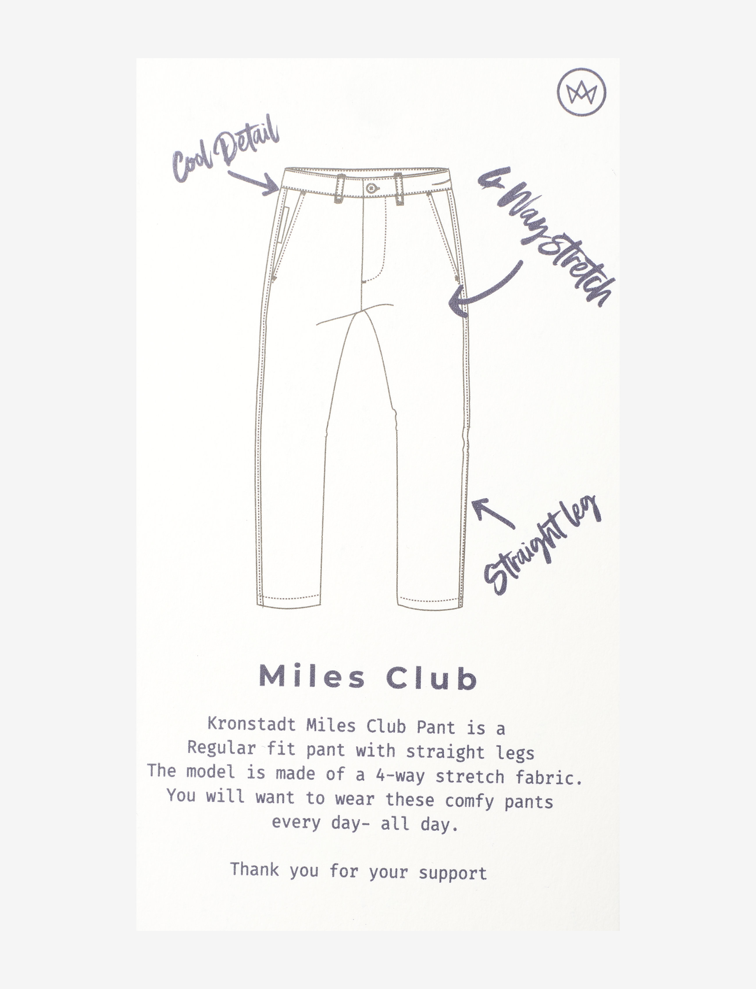 Kronstadt - Miles Club pants - grey - 2