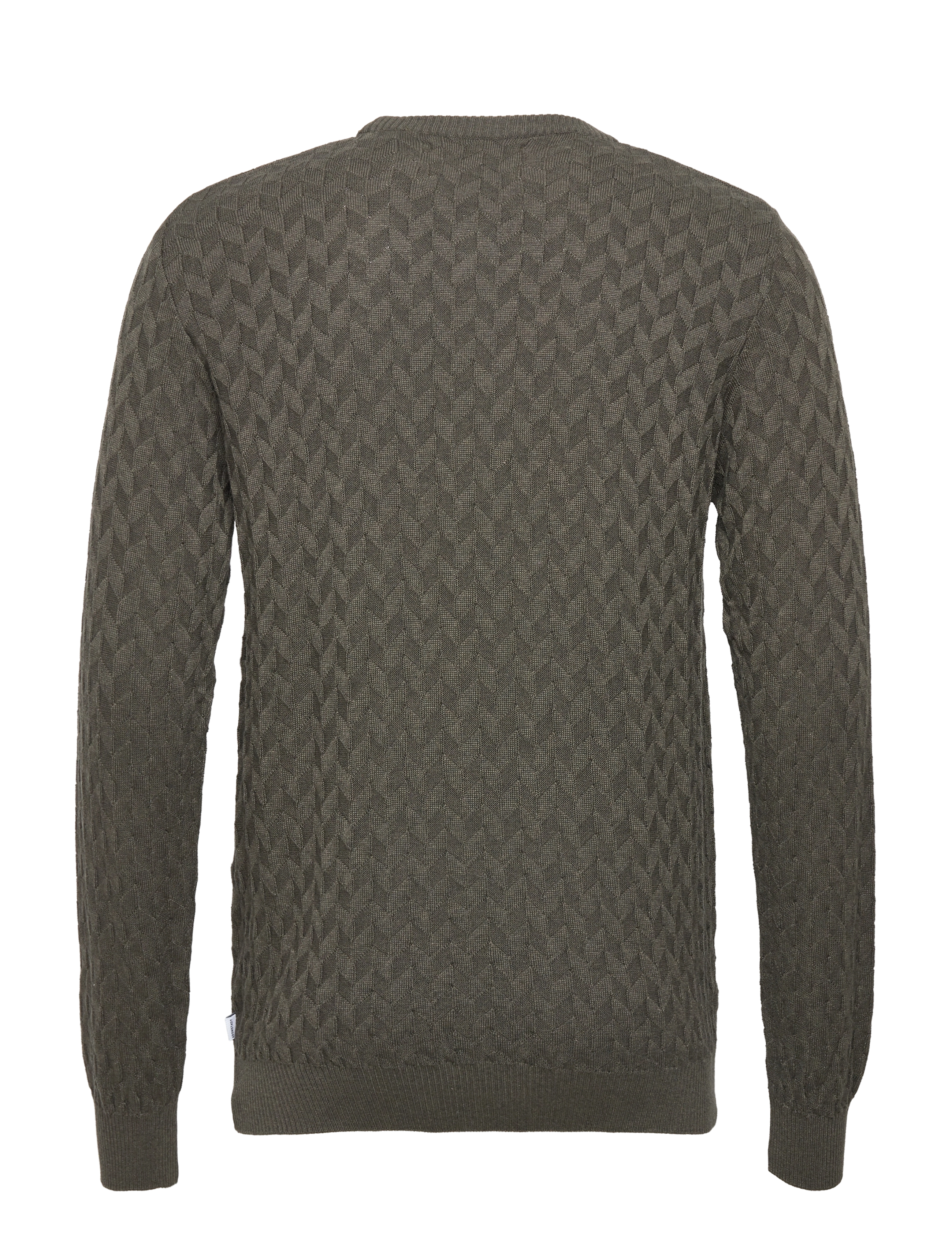 Kronstadt - Bertil Cotton crew neck knit - army - 1