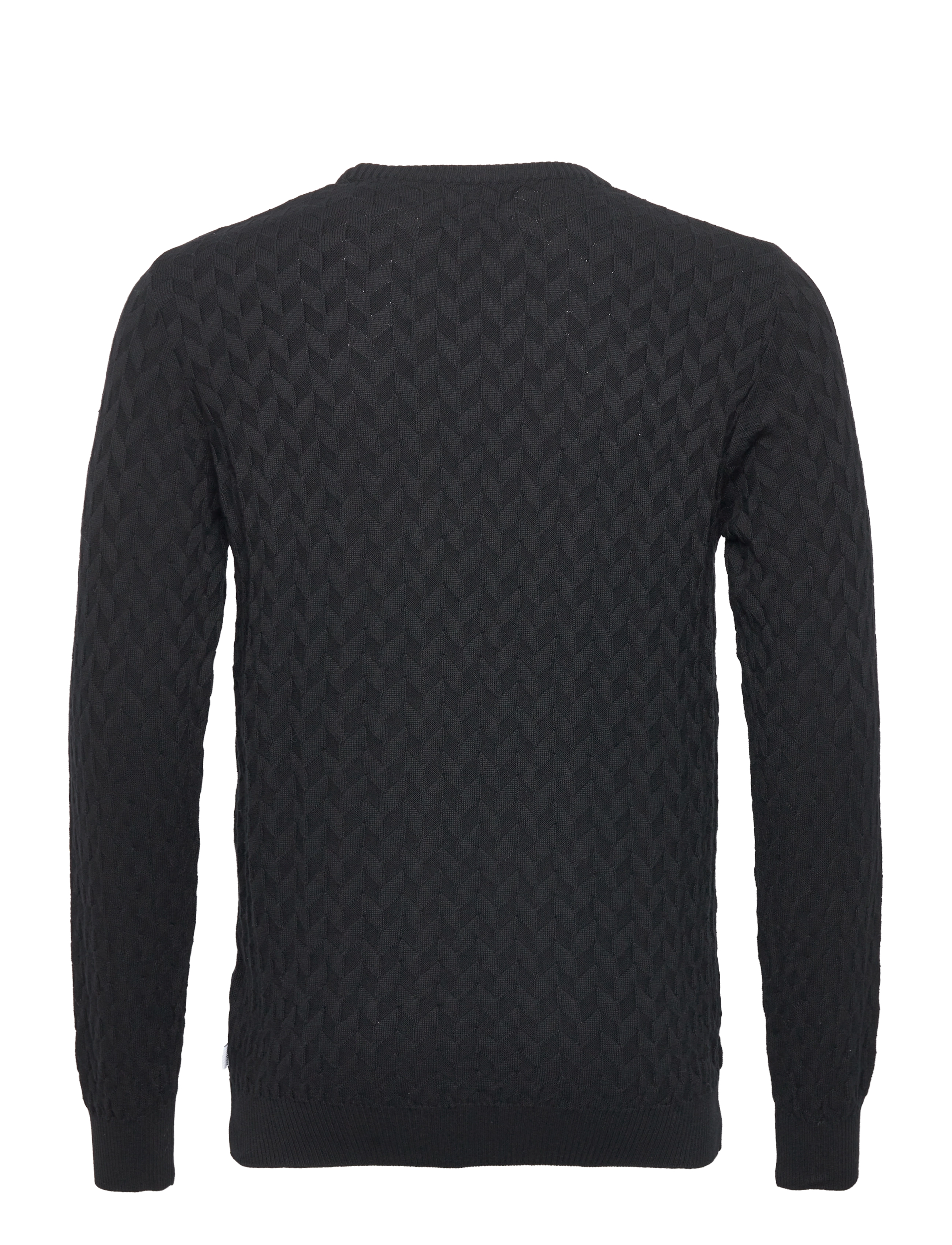 Kronstadt - Bertil Cotton crew neck knit - black - 1
