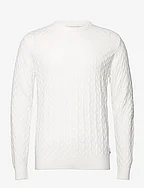 Bertil Cotton crew neck knit - OFF WHITE