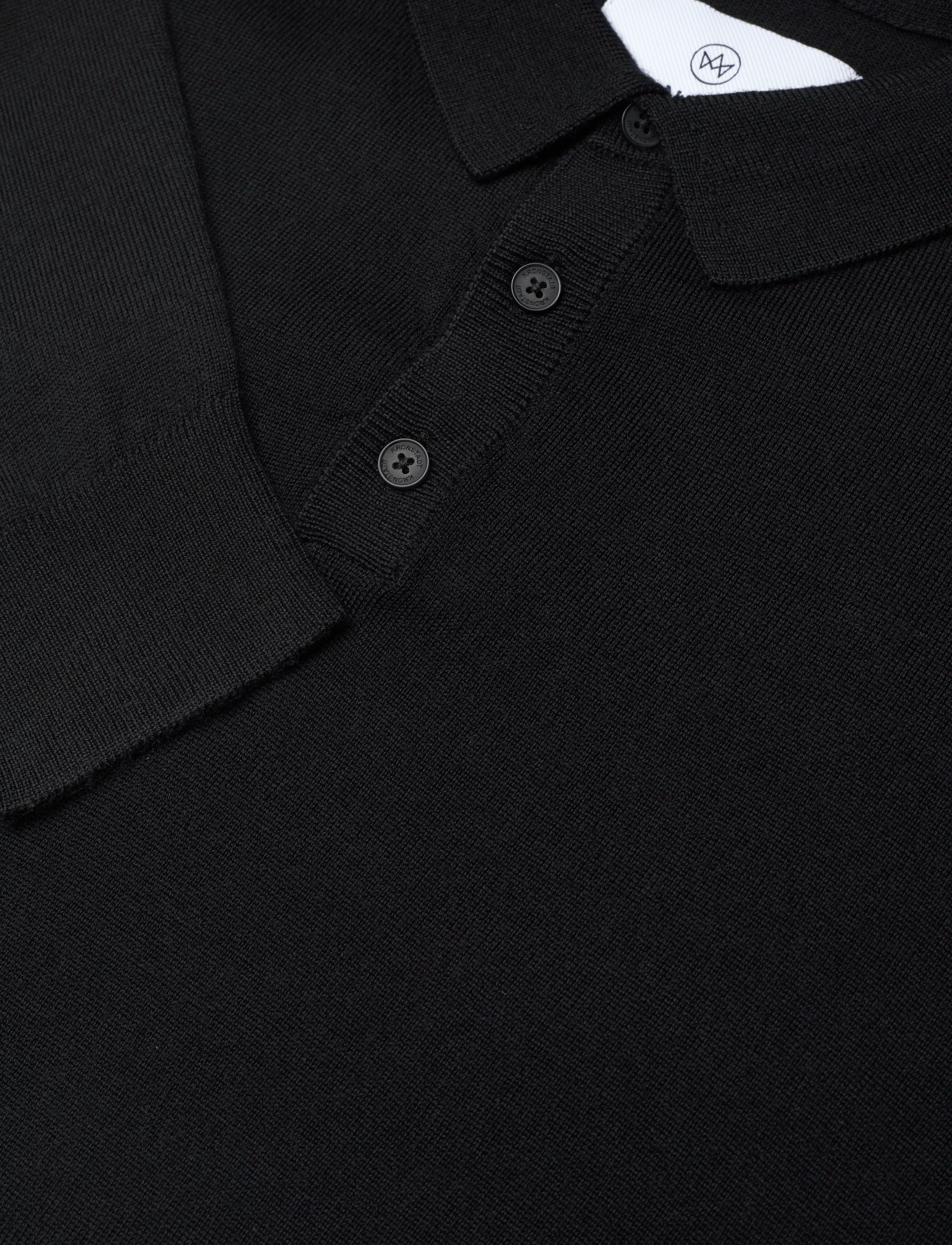 Kronstadt - Johannes Merino polo knit - black - 2
