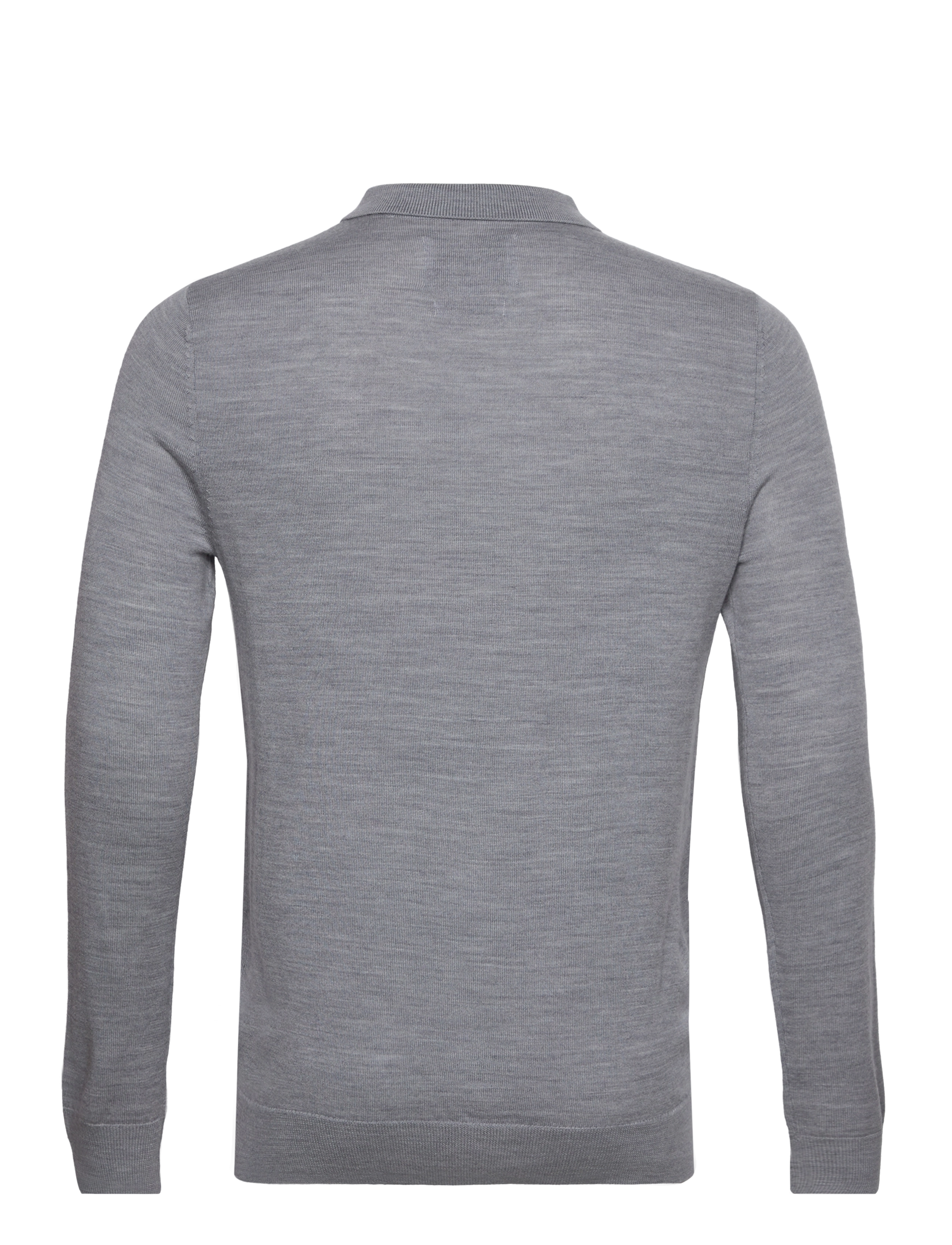 Kronstadt - Johannes Merino polo knit - grey mel - 1