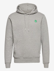 Lars Organic/Recycled hoodie - GREY MEL