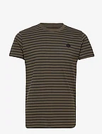 Timmi Organic/Recycled striped t-shirt - ARMY / BLACK