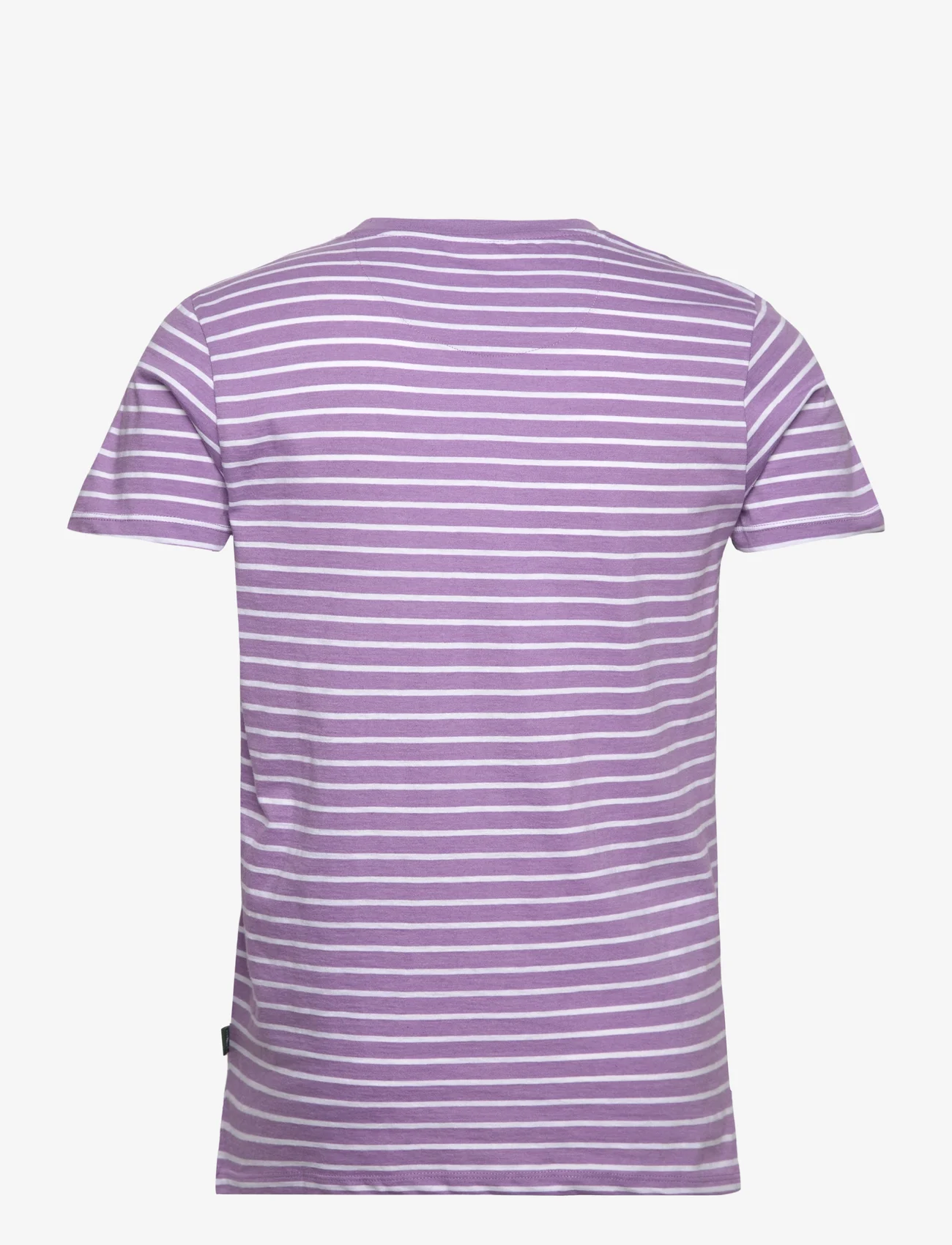 Kronstadt - Timmi Organic/Recycled striped t-shirt - alhaisimmat hinnat - lavender / white - 1