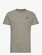 Timmi Organic/Recycled striped t-shirt - MOSS MEL